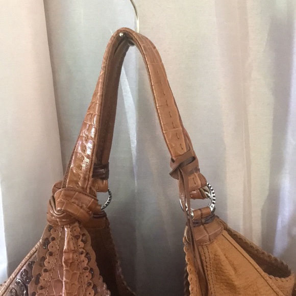 BRIGHTON DANCING LEAVES ERIKA 3D LEATHER APPLIQUÉ MASTERPIECE BAG - Picture 9 of 13